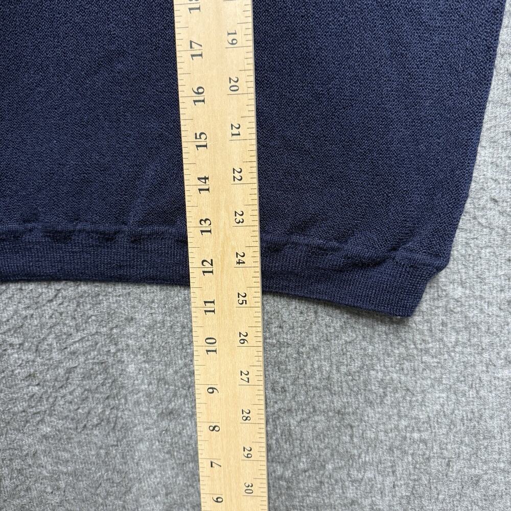 1842 Collection Wool & Alpaca Blend V-Neck Sweater Men's XL Navy Blue Peru - Picture 6 of 6